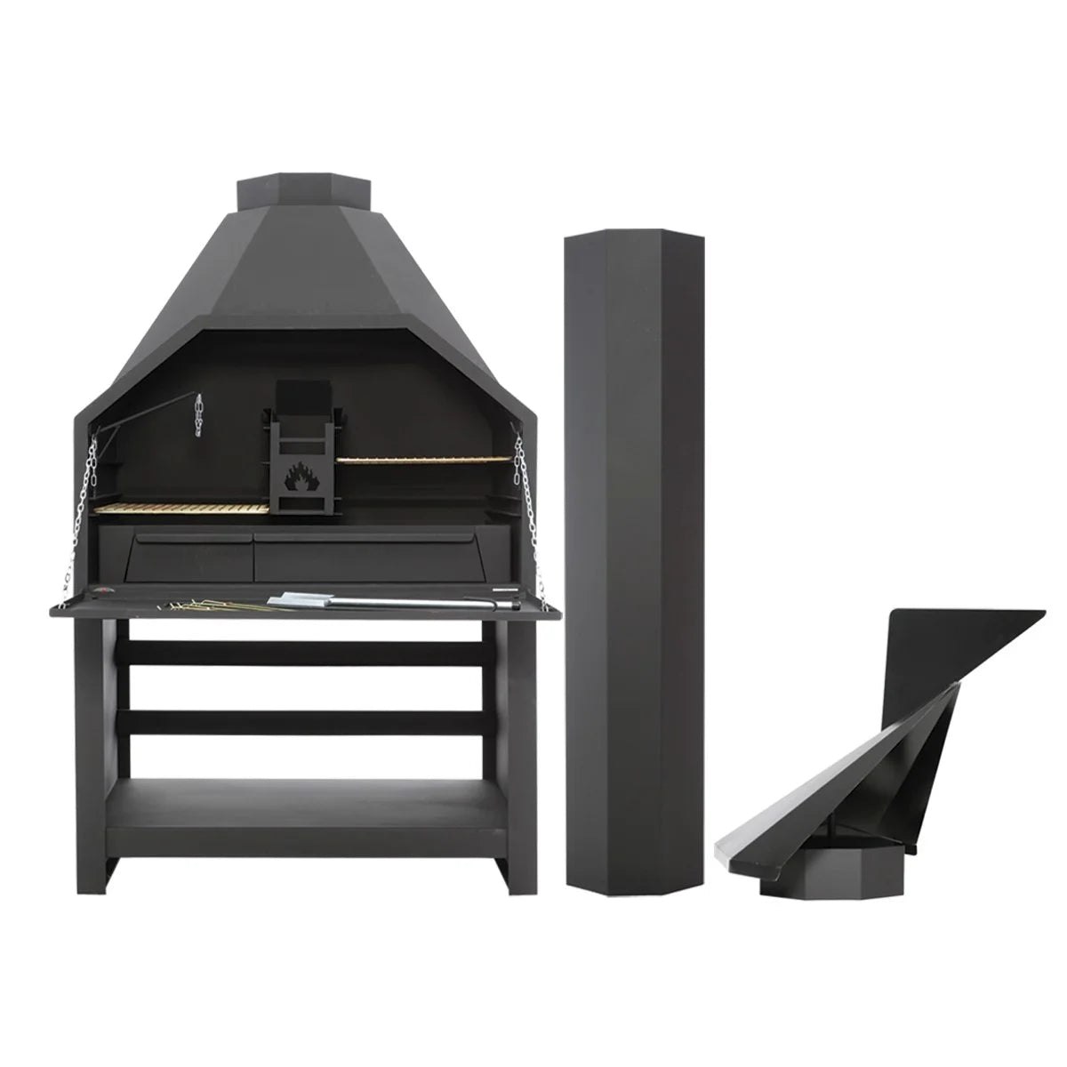 1200MM SUPER DELUXE FREESTANDING BRAAI