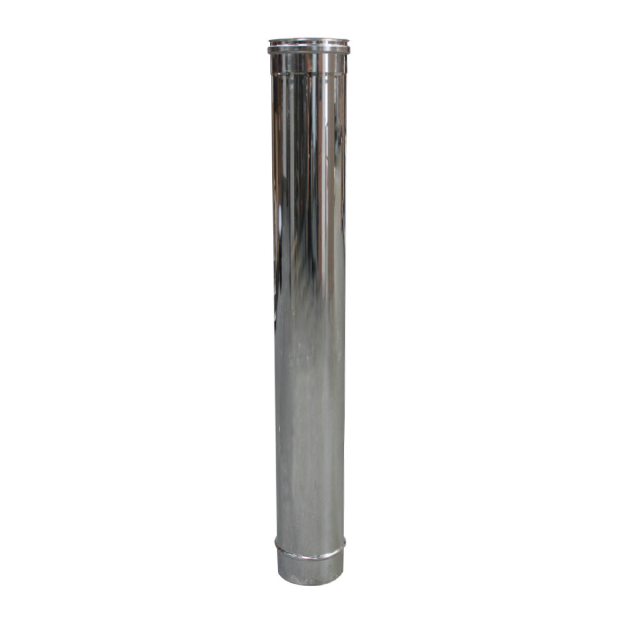 1 M STAINLESS STEEL SINGLE SKIN FLUE 130MM