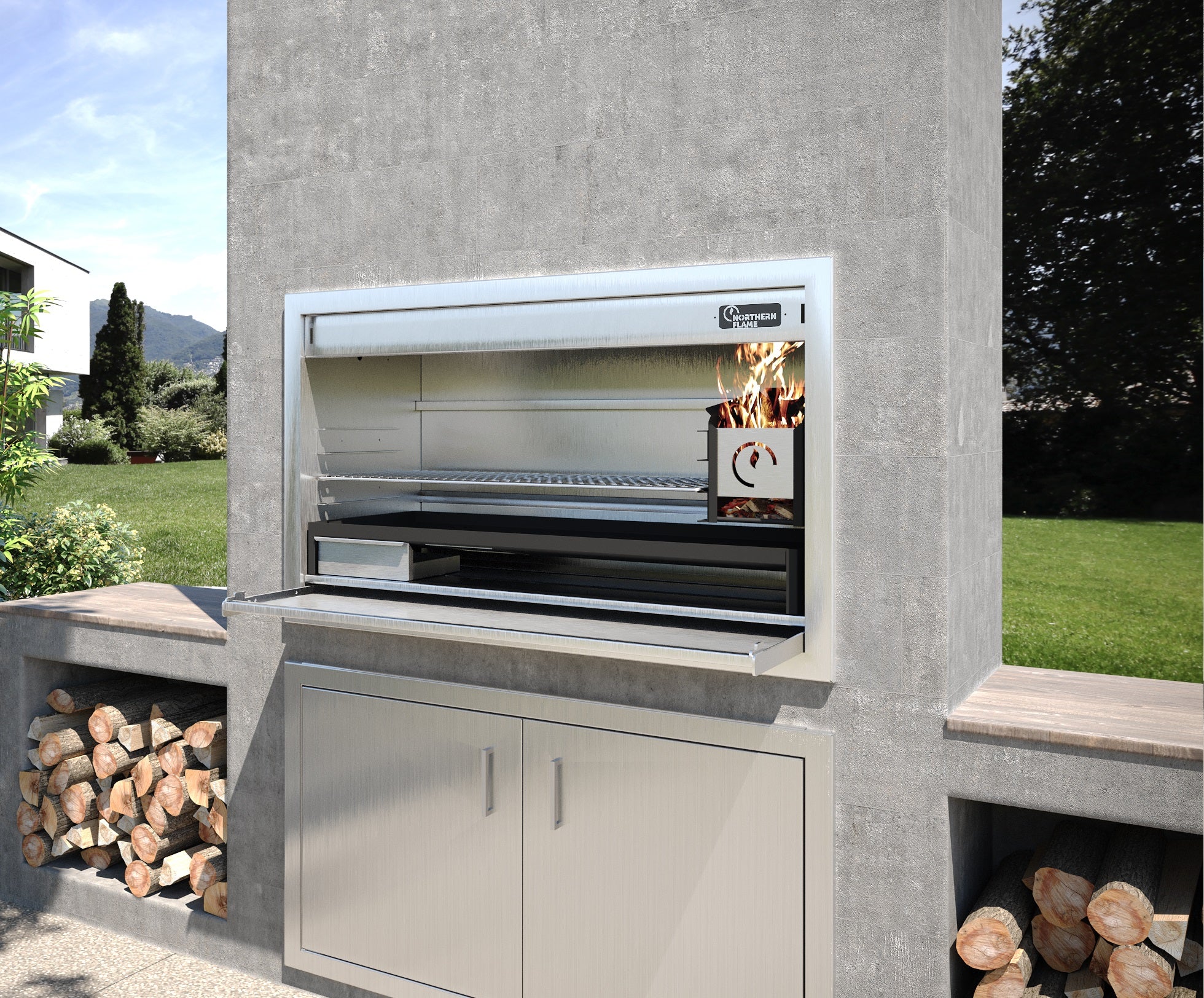 1200mm STAINLESS STEEL BRAAI - NORTHERN FLAME